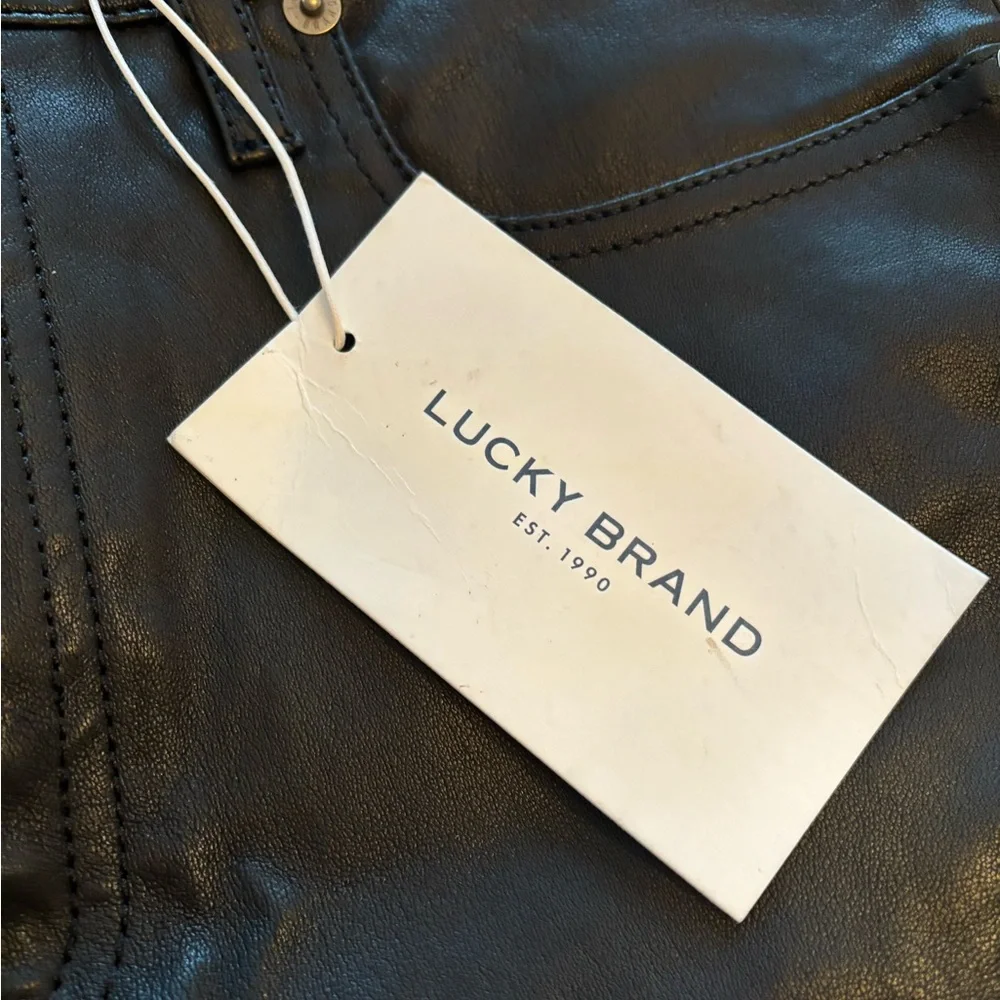 Lucky Brand Black Leather Pants - Picture 2 of 4